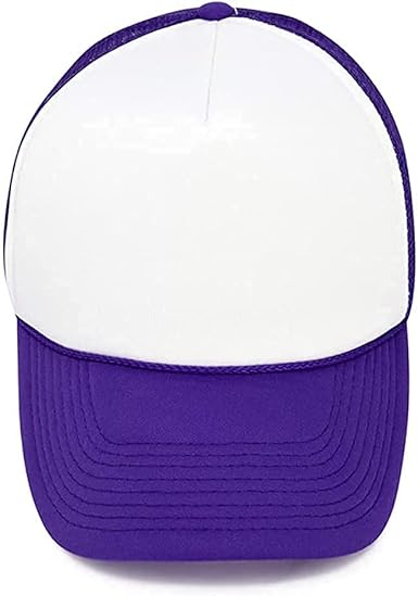 MR.R Sublimation Blanks Polyester Mesh Cap Mesh Hat Two Tone Trucker Summer Mesh Cap with Adjustable Snapback,2pcs per Pack