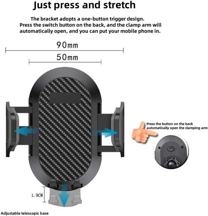 Phone Holders for Your Car Windshield or Dashboard Mount Automatic Clip with Strong Suction Cup for Smartphones up to 7.2" inch
