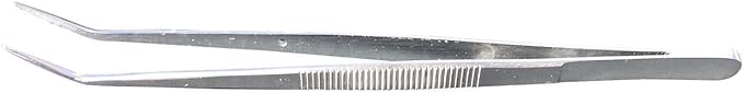 6-Inch Angled Pruning Tweezers for Garden Cactus and Succulent Trimming - Heavy-Duty Stainless Steel Tool for Precise Pruning and Maintenance