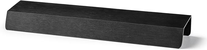 Goo-Ki Pure Brass Made,Brushed Brass Finger Pulls,Luxury Modern Matte Cabinet Handles,6-5/16 Inches Center to Center