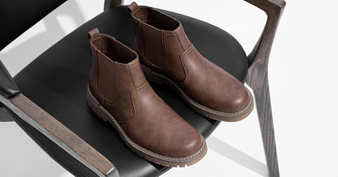 Jousen Chelsea Boots Men Lightweight Mens Boots Classic Slip On Boots Casual Boots for Men