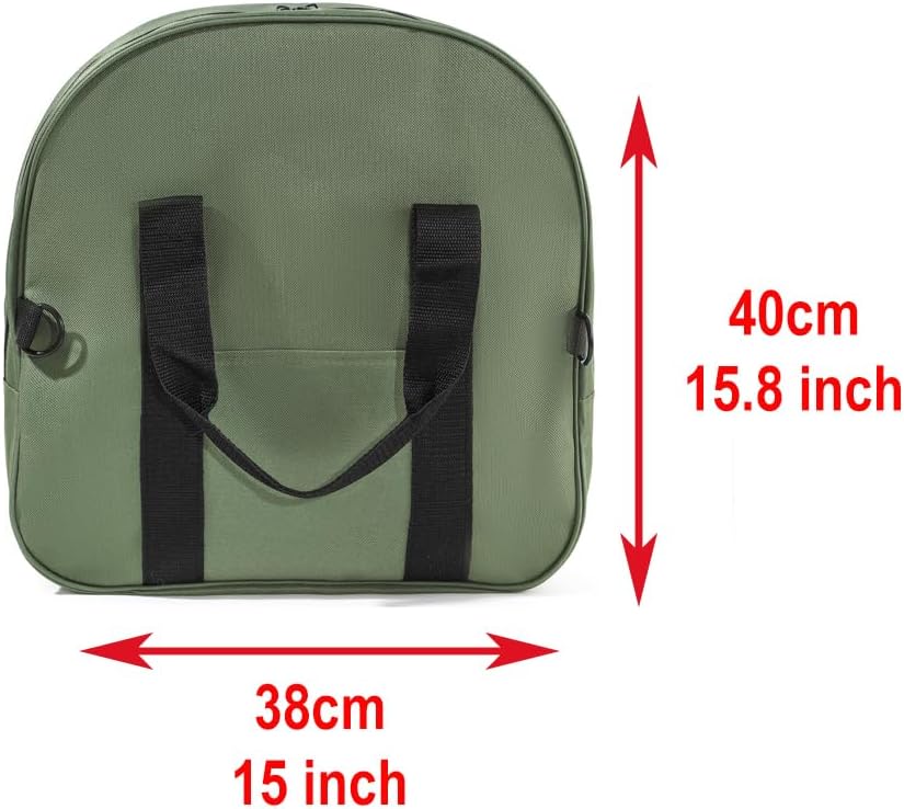 YELAIYEHAO Cable Bag - Jumper Cable Bag - Storage Organizer for Cables, Cords, and Hoses (Green, 15.7 X 15.3X 4.3INCH)