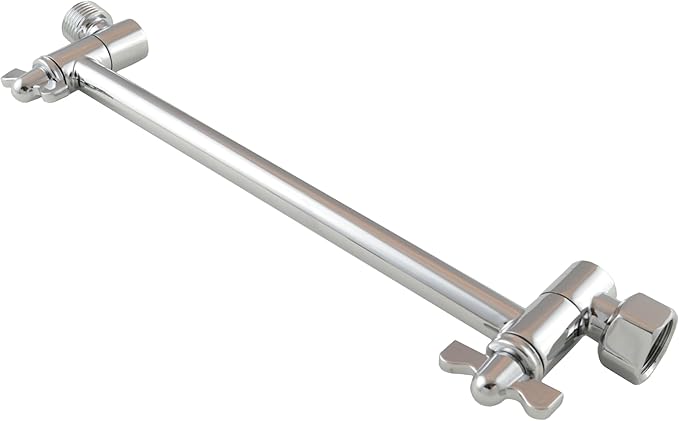 High Sierra Showerheads - Adjustable Shower Arm Extension for Shower Heads - Extra Secure Locking Mechanism - Rotating Nut for Perfect Installation - 9" Shower Extension Arm - Solid Metal - Chrome