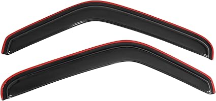 Window Visor Compatible with 1993-2011 Ford Ranger Mazda, in Channel Style Dark Smoke Tint Acrylic Shade Rain Sun Guard Wind Vent Air Deflector by IKON MOTORSPORTS, 1994 1995 1996 1997 1998 1999