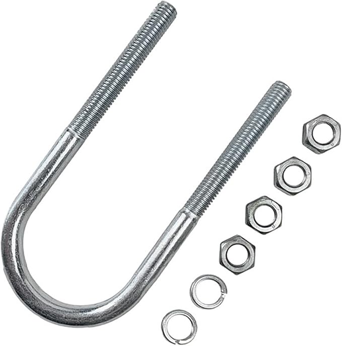 2PCS High Tensile Zinc Plated Axle U Bolt 60mm Round M12 Leaf Spring Clamp Trailer Truck Parts