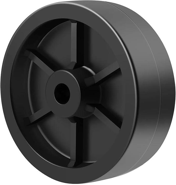 Trailer Jack Wheel, Sangkim 6 Inch Trailer Jack Wheel Replacement Parts Hitch Utility Trailer Tongue Jack Wheel 1200lb Capacity, Black Plastic