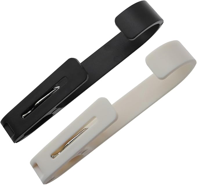 4PCS Coat Clip Towel Clip Bathroom Hanging Swivel Clothespin Hook 135mm Multi Purpose Clothespin Hook Towel Clip Storage Hanging Curtain Clip Hook Balcony Drying Clothespin Black and White