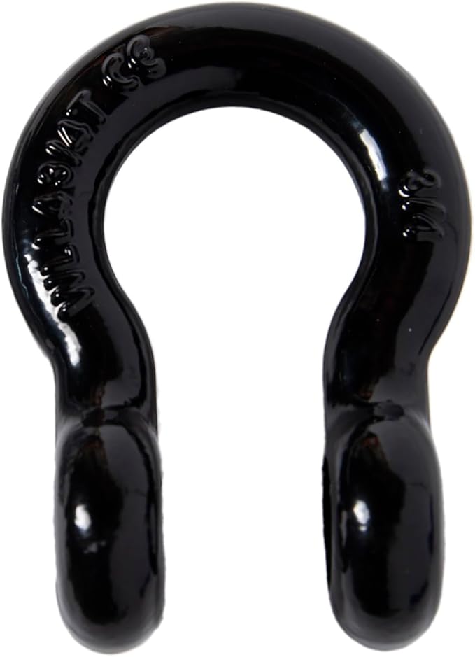 Hi-Gear Pack of 2 Black Bow Shackles 3/4" D Ring Shackle Rugged Unbreakable 28.5 Ton (57,000 Lbs) Maximum Break Strength with 7/8'' Pin Bow Screw Heavy Duty D Ring for 4x4 Vehicle Recovery
