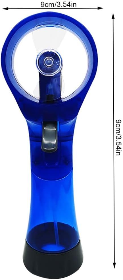 Mini Handheld Fan, Portable Handheld Misting Fan, Personal Cooling Fan, Handheld Battery Powered Beach Fan, Small Personal Fan for Office, Travel, Home, Outdoors, Hiking, Camping (Blue)
