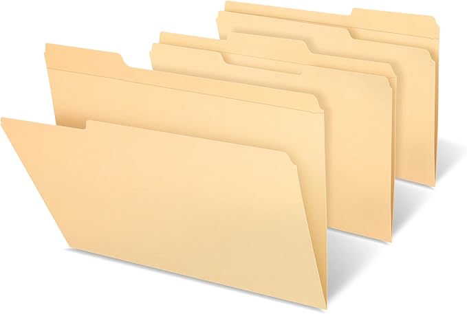 Pendaflex Reinforced Tab File Folders, Letter Size, Manila, 13-Cut, 100 Per Box (R752 13)