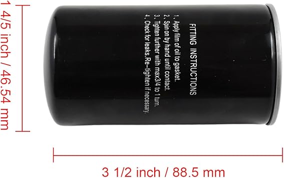 006008803F1 Engine Oil Filter Compatible with Mahindra Tractor Engine 4565 2WD-T4 5525 5530 2WD-T3 5555 5565 5570 4WD-T4 6030 4WD-T3 6065 6075 6525 6530 Oil Filter 006002508F1