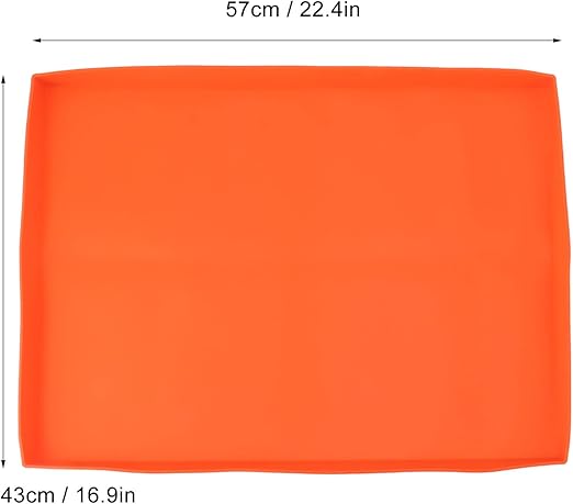 Grill Mat, Robust Silicone Grill Cover, Protects Your Grill Plate from Rodents, Dirt, Grill Mat That Can Be Used All Year Round, Grill Mat, Grill Mat (22in Orange)