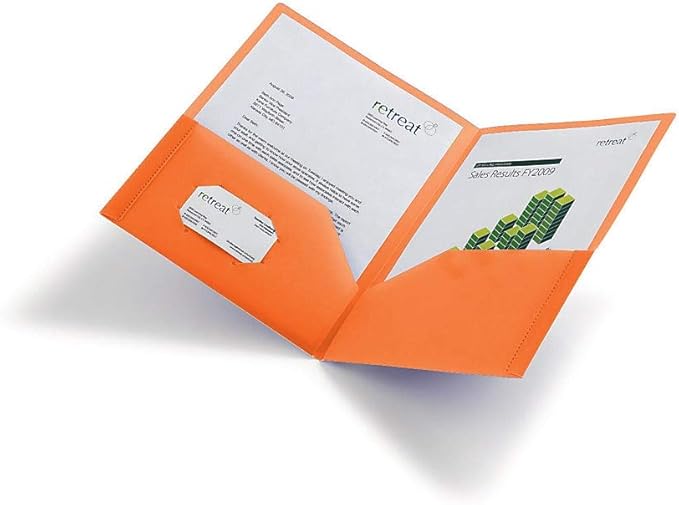 Office Depot® Brand School-Grade 2-Pocket Poly Folder, Letter Size, Orange