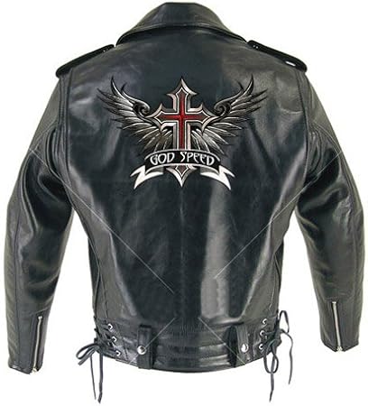 VEGASBEE Godspeed Winged Cross Patch Wings Christian Embroidered Iron-On Patch Emblem Large Size 12" by 8.5" inches USA