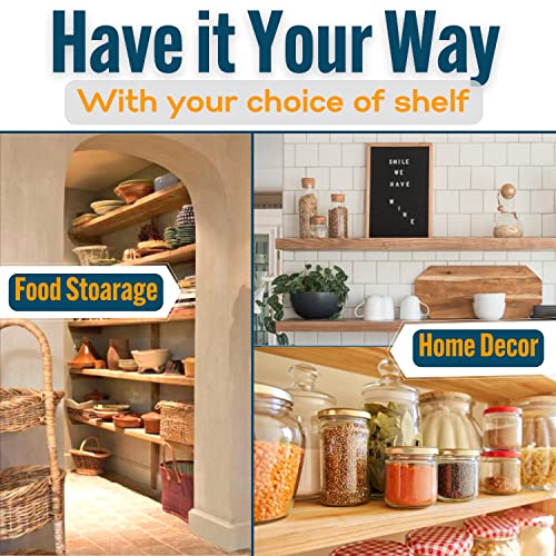 EVALD Floating Shelf Bracket | 6-inch Invisible Supports with Anchors & Screws