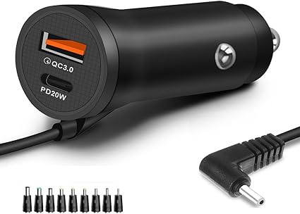 12V DC Car Charger for Portable DVD Player, Universal Car Cigarette Lighter Power Cord with 8 Connectors, Compatible with DBPOWER, RCA, APEMAN, Sylvania DVD Player, Spectra S1 S2 Pumps, Carplay Screen
