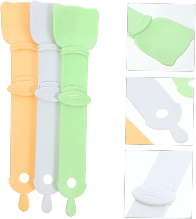 3pcs Cat Treats Squeeze Spoon Portable Cat Food Squeezer Wet Treat Feeder for Cats