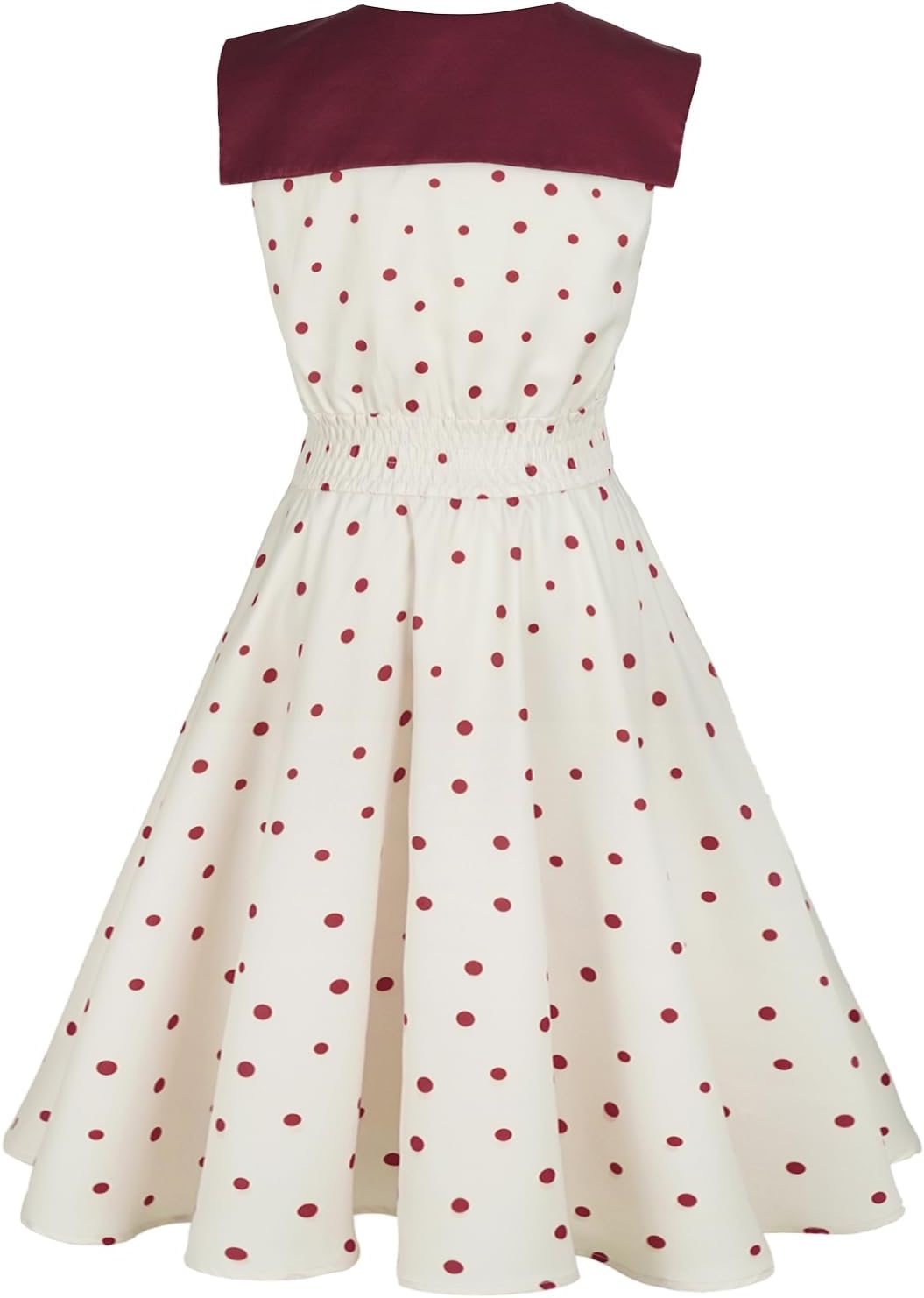 HIGAKI Women's 1950s Dress Tea Party V-Neck Sleeveless Dress