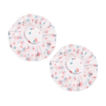 Beaupretty Women's Large Shower Cap Thick Hair Cap for Women Waterproof Shower Hair Cap 2pcs Set Delicate Design