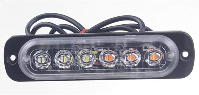 12-24v 18W Mini 6LED Light Work Bar Lamp Driving Fog Off road SUV Auto Car Boat Truck Ultra Thin Flash Lamp Warning Lamp - (Color: Yellow)