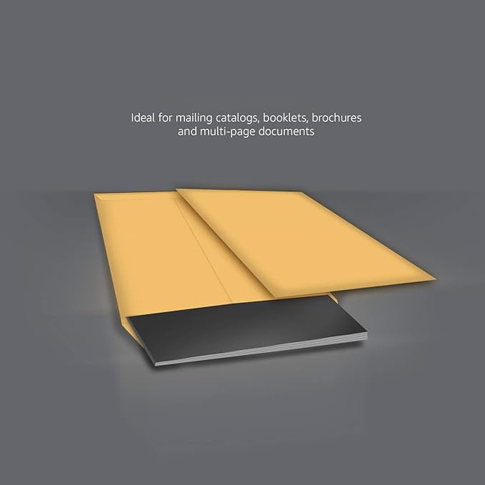 Basics Catalog Mailing Envelopes, Peel and Seal, 10x13 Inch, Brown Kraft, 100-Pack
