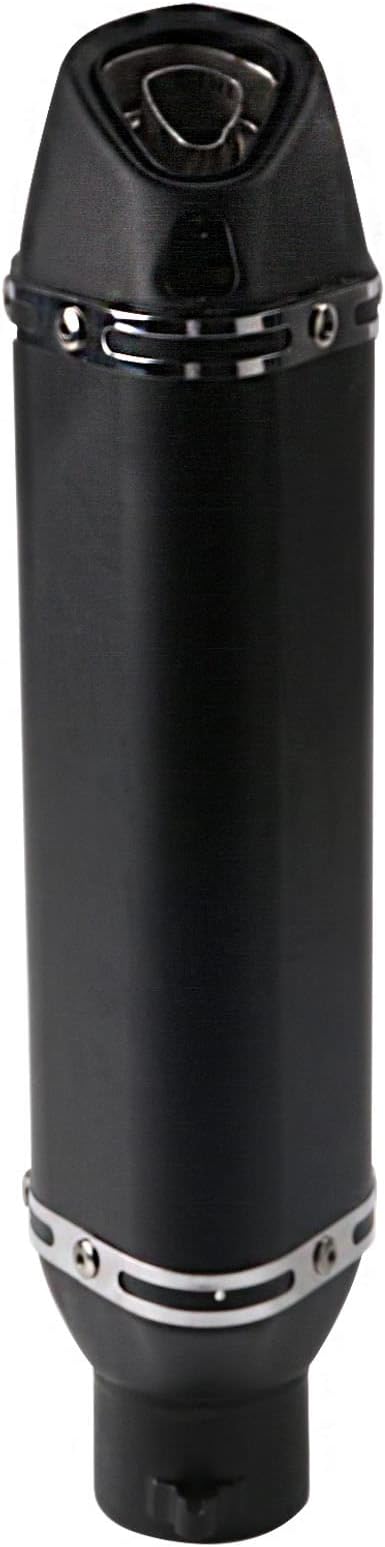 Exhaust Muffler 1.5-2"Inlet with Removable DB Killer for Street/Sport Motorcycles and Scooters with 38,51mm Diameter Exhaust Pipes(Matt black)