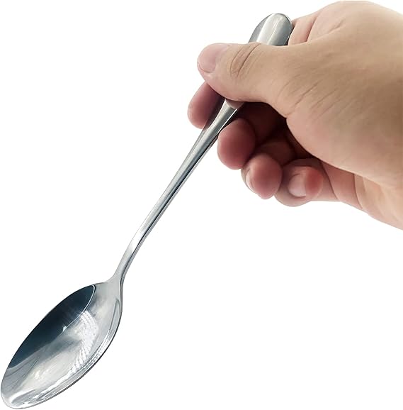 VANRA 6-Piece Dinner Spoons Set Soup Spoons Heavy Duty Stainless Steel Silver Cutlery Set 8 inches (6 spoons)