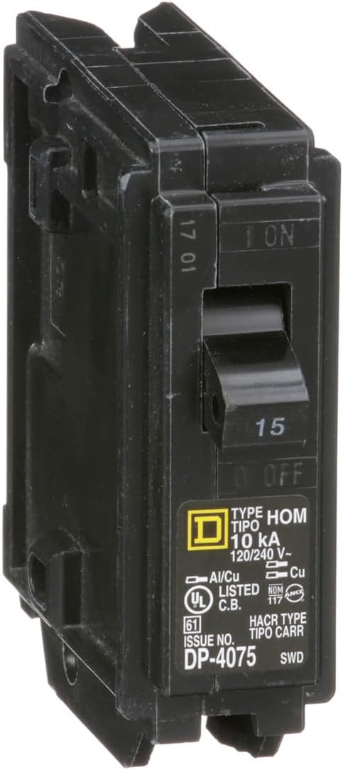 Square D - HOM115CP Homeline 15 Amp Single-Pole Circuit Breaker