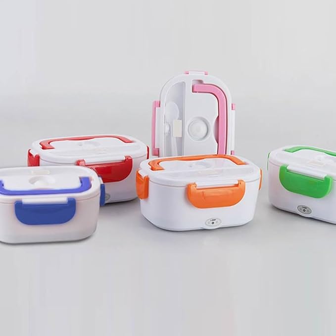 Car Electric Lunch Box 12V24V,Heat Lunch Box,Portable Food Warmer Lunch Box for Car and Truck Jobs,Suitable for Travelling, Office, Home(Blue)