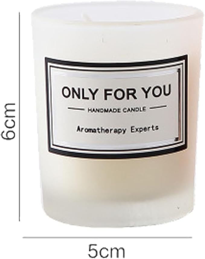 Candles for Home Scented, Highly Scented Natural Soy Candles for Home, Stress Relief Aromatherapy Candles Relax Your Mind, Gift for Women, Partner, Home Decor Organic Lavender Wax Candle (Glass White)