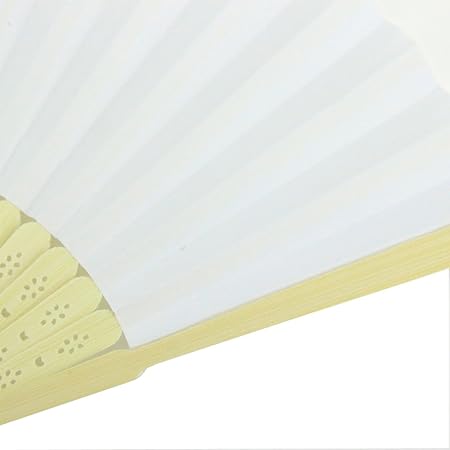 20 Pack Handmade Paper Folding Fans Bamboo Hand Held Fan for Gift Party Favors Home Office DIY Decor