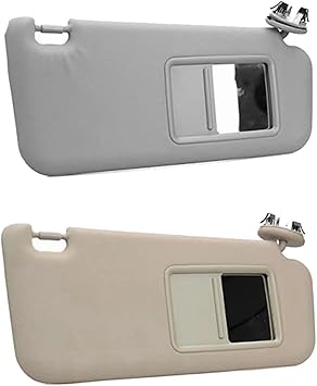 Car Right Passenger Sun Visor Compatible with Toyota RAV4 2006-2012 Replace Block Shade Cover OEM 74320-42501-B3 74320-42501-A1(Gray)