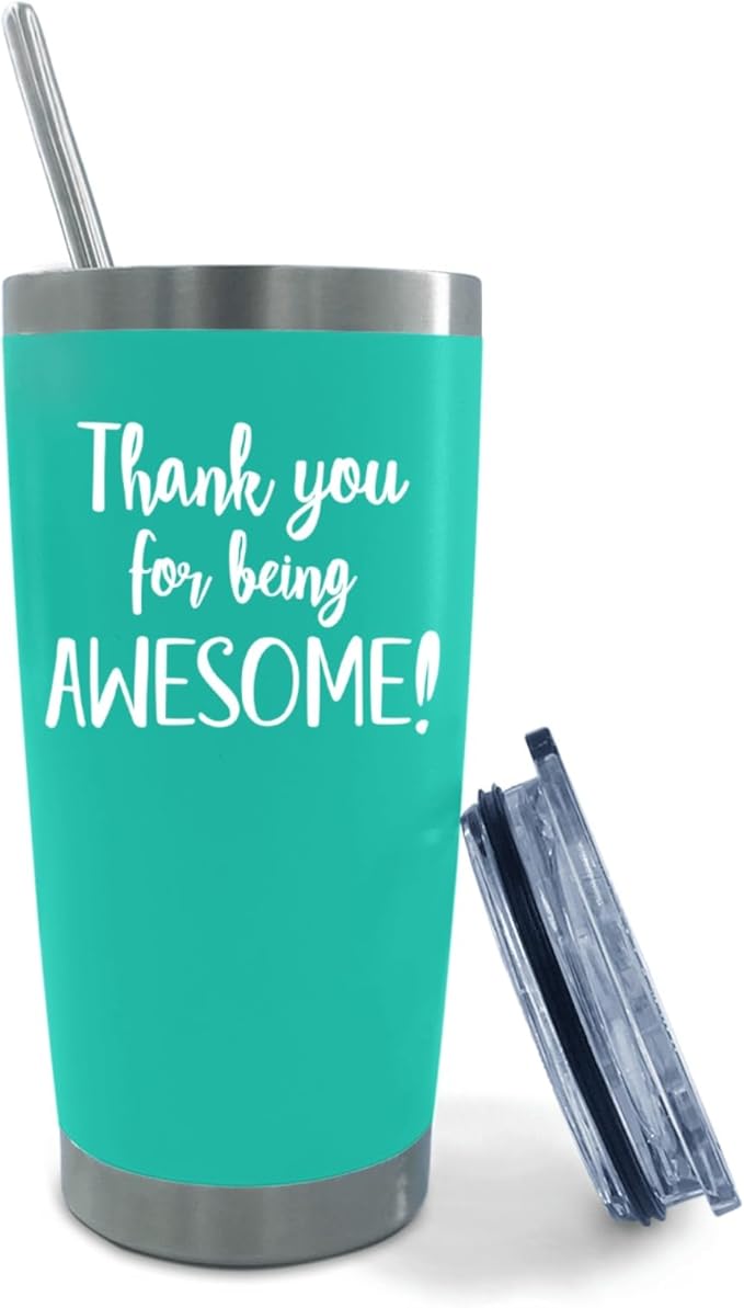 20 oz Tumbler with Lid and Straw Thank You For Being Awesome Tumbler Personalized Tumbler Insulated Tumblers Stainless Steel Tumbler