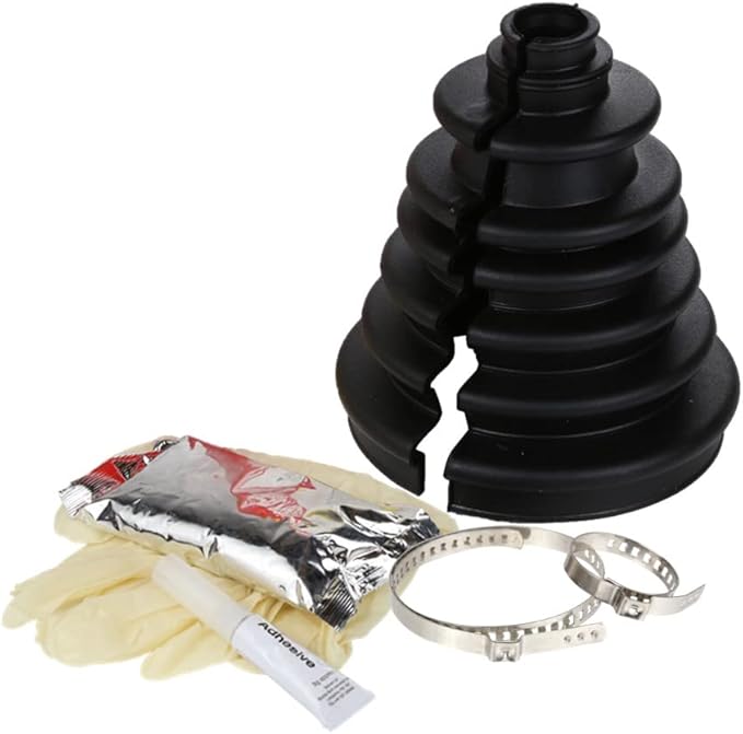 CVS18 Universal Split Constant Velocity Joint Gaiter Boot Replacement Kit, Black