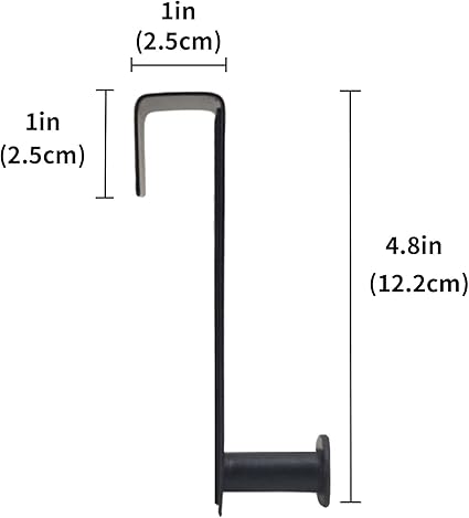 Metal Over The Cabinet Door Hooks, 2 Pack, Matte Black, Stainless Steel, Towel Holder for Kitchen, Bathroom, Bedroom