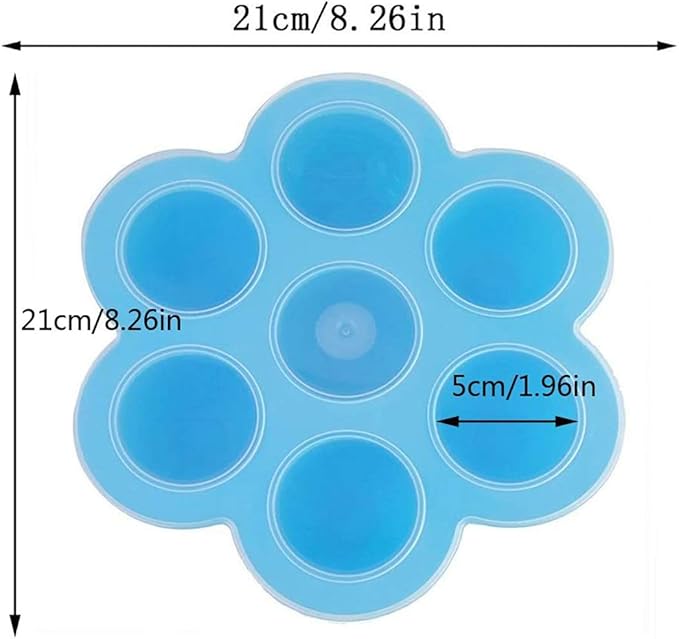 Silicone egg molds for instant pots, accessories for 5,6,8 quart pressure cooker, food storage containers, silicone egg steamer, lid