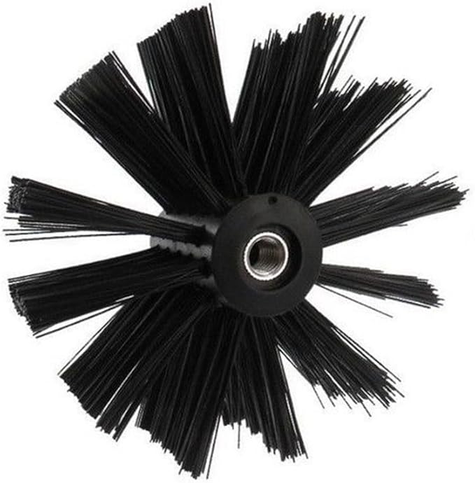 100150mm Chimney Cleaning Brush Dryer Vent Cleaning Brush Lint Remover M8 Thread Bristle Head for Duct Pipe Maintenance Household Tool for Cleaning Dryer Ducts(100mm)