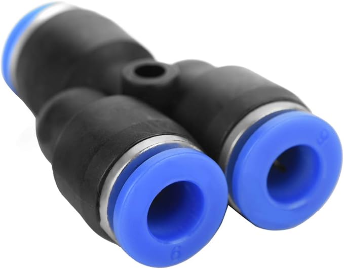 40Pcs 6mm Air Hose Pneumatic Push Connector 4 Types Air Push Quick Fittings 0-0.9MPa