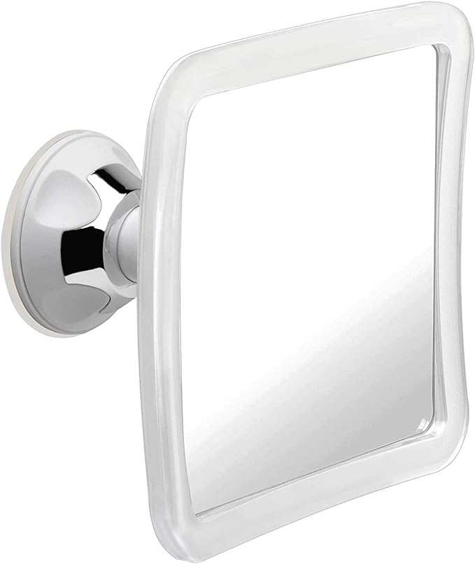 MIRRORVANA Fogless Shower Mirror for Shaving with Upgraded Suction, Anti Fog Shatterproof Surface and 360 Swivel - 6.3" x 6.3"