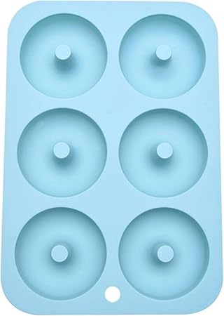 Professional Donut Pan For Baking,6-Cavity Non-Stick Silicone Donut Mold Tray For Microwave And Oven,Dishwasher Safe (Color : A), xiaoyao121