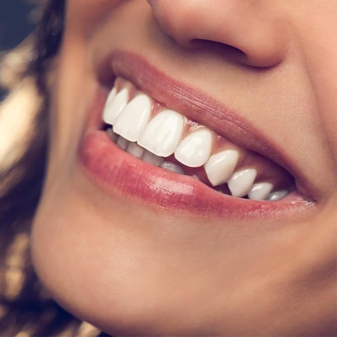 Comfort Fit Fake Teeth - Denture Cosmetic Care, Protect Your Teeth Regain Confident DIY Smile, Top Bottom Veneer, Bleached White