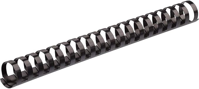Fellowes Plastic Comb Bindings, 1 Inch, 200-Sheet Capacity, Black, 10 per Pack (52383)