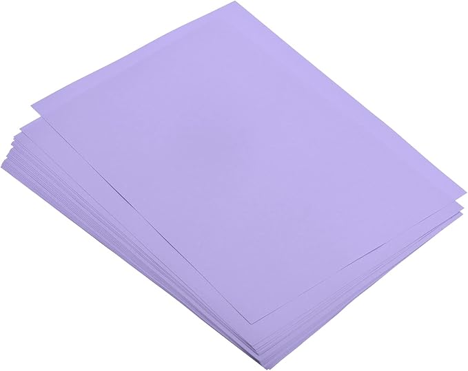 MECCANIXITY 100 Sheets Colored Copy Paper 8 12 Inch Printer Paper 80gsm Light Purple for Office Printing, Document Copying, Invitations, Forms, Art Projects