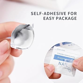 Nail Polish Remover Pads Individually Wrapped 50 Pack - Acetone Free Nail Polish Remover Wipes with Aloe and Panthenol - Non Toxic Gel Fingernail Polish Removal