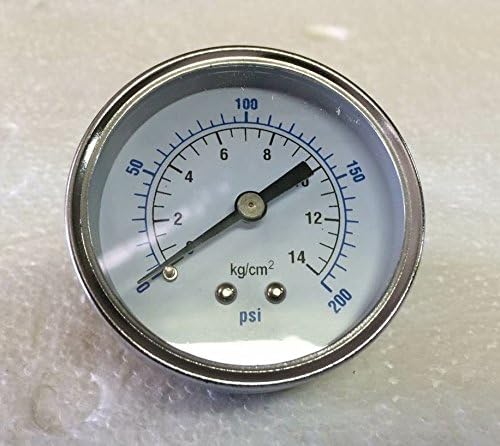 Air Compressor PressureHydraulic Gauge 2.5" Face Back Mount 14" NPT 0-200 PSI