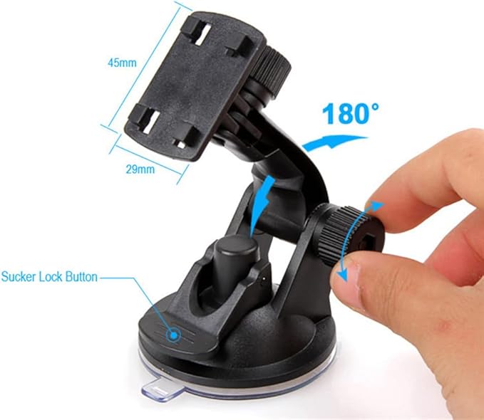 SEADERA Car GPS Dash Suction Cup Mount,Portable GPS Navigator Bracket with 4 Claw Back Clip Car Dashboard Windshield Sticky Suction Mount