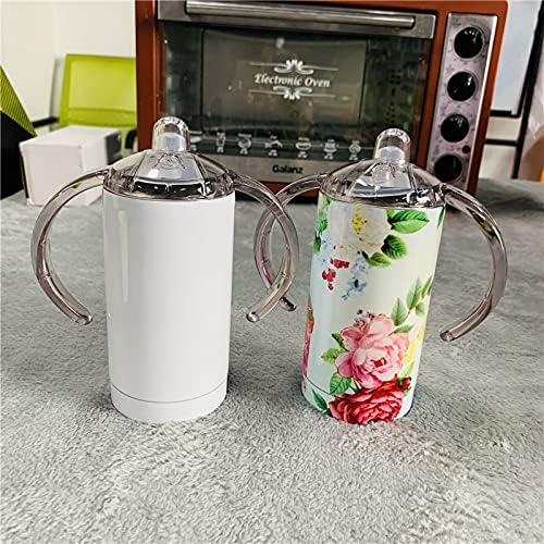 Sublimation Blank 12 oz Stainless Steel Straight Sippy Cup with Lid