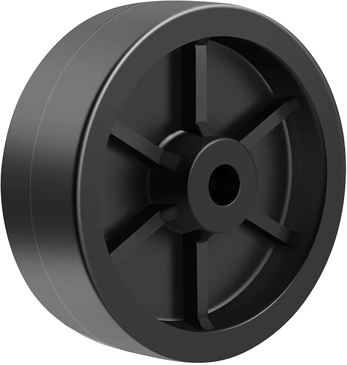 Trailer Jack Wheel, Sangkim 6 Inch Trailer Jack Wheel Replacement Parts Hitch Utility Trailer Tongue Jack Wheel 1200lb Capacity, Black Plastic