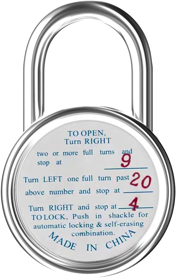 FIGODE Locker Lock, 2 in. Combination Lock, Keyless Padlock for Gym and School Lockers, Black Dial Lock, 2 Pack