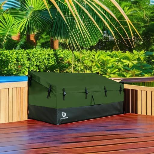 Outdoor Storage Box 143 Gallon Waterproof Deck Box, Patio Storage Box, Outside Storage Bin for Garden, Pool, Yard Camping Heavy-Duty Deck Storage Waterproof for All-Weather Protection